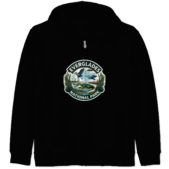 Everglades National Park Florida USA Logo Zip Hoodies