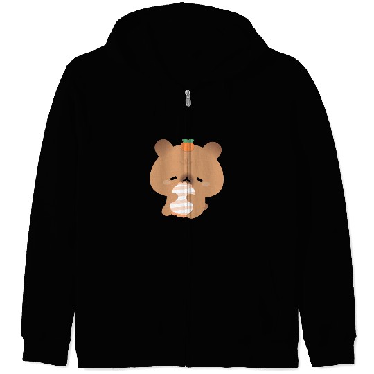 Sleepy Capybara Zip Hoodies