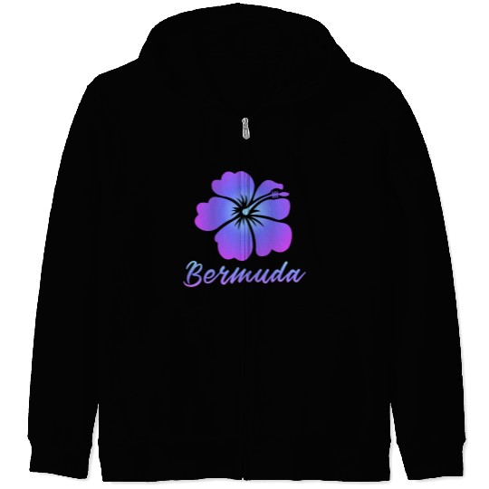 Bermuda Hibiscus Zip Hoodies