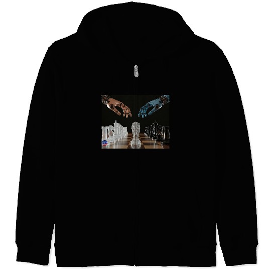 Crystal Robotic Chess Clash Zip Hoodies