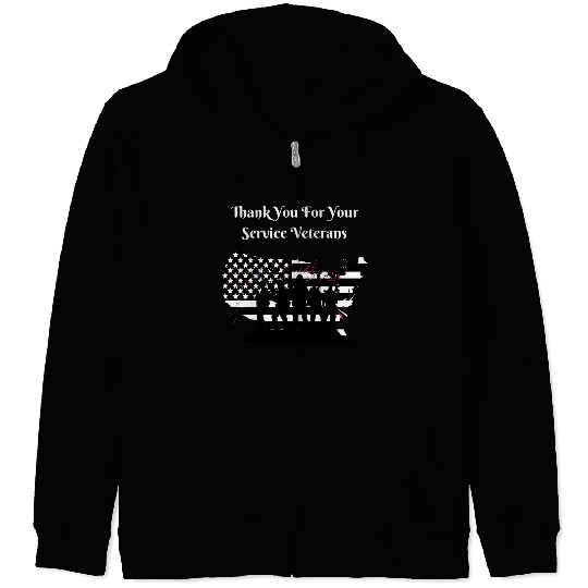 Thank You For Your Service Veterans day US Army Zip Hoodies