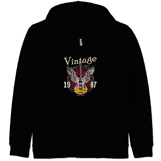 Vintage Since 1987 – 38 Years of Pure Rock Fuel Zip Hoodies