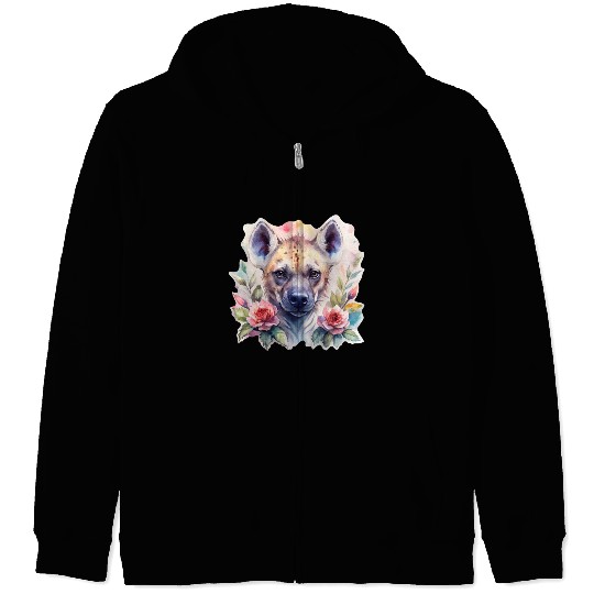 Sage the Blooming Hyena Zip Hoodies