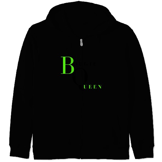 Bougie Queen Lime&Black Zip Hoodies