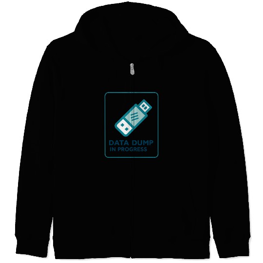Data Dump In Progress USB Drive 2000s Zip Hoodies
