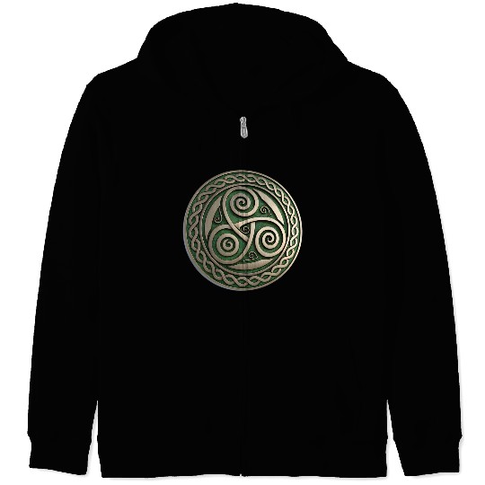 Green Festival Logo Representing Irish Zip Hoodies