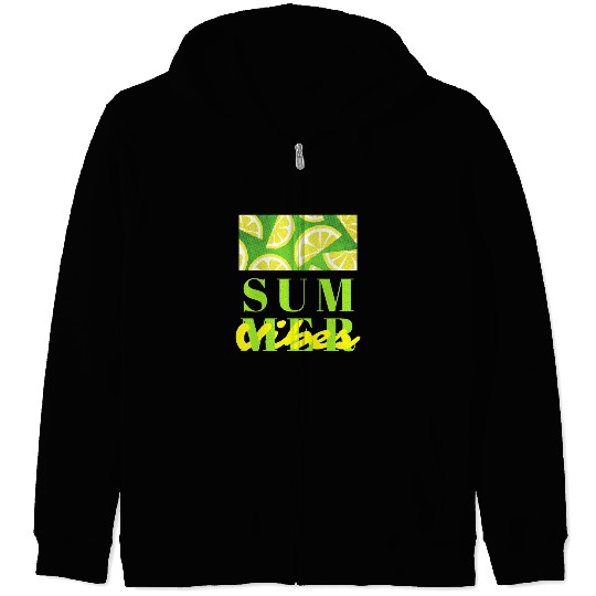 Lemon Fresh Summer Mood – Minimalist Citrus Art Zip Hoodies
