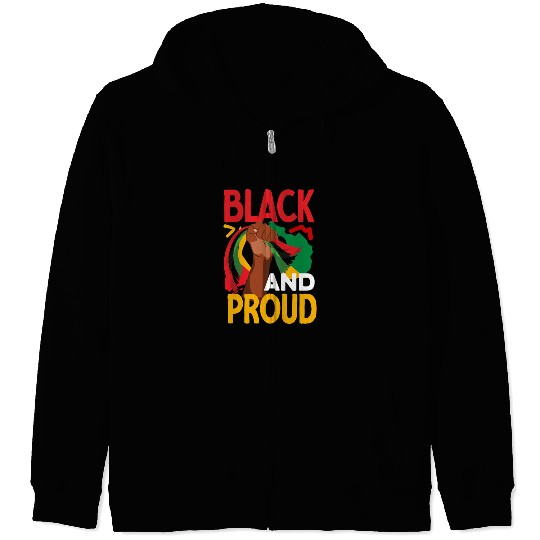 Juneteenth Black And Proud Zip Hoodies