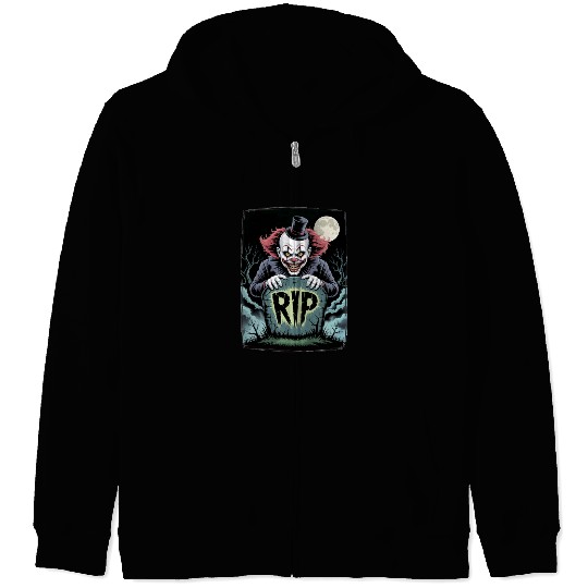 Halloween Horror Scary Thriller Trick Or Treat Zip Hoodies