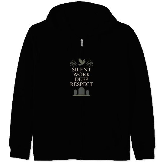 Cemetery Worker Groundskeeper Graveyard Memorial Zip Hoodies