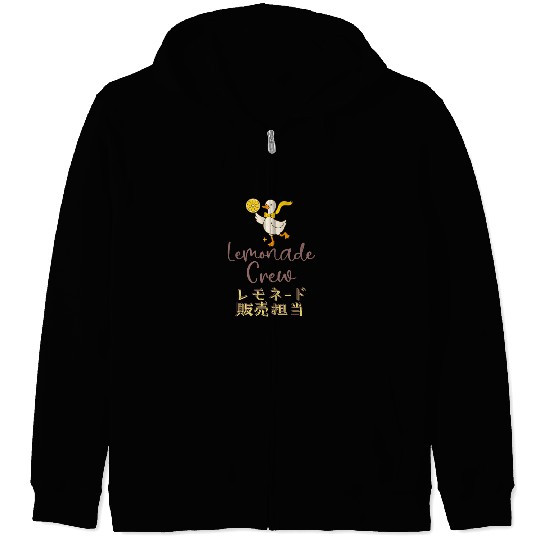 Lemonade Crew Kawaii Goose Zip Hoodies
