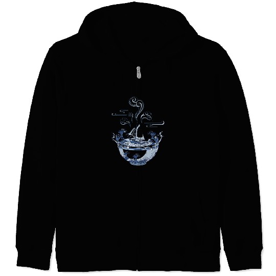 Storm in a Teacup - Nautical Art Zip Hoodies