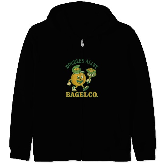 Funny Tennis Humor Zip Hoodies - Doubles Alley Bagel Co.