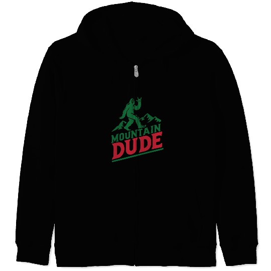Mountain Dude Bigfoot Hiker Bigfoot Camp Zip Hoodies