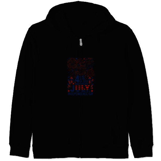 US independance day fireworks square design Zip Hoodies