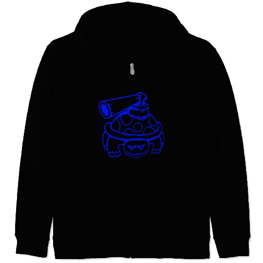 Turtle shell gun shoot war attack tank weapon cool Zip Hoodies