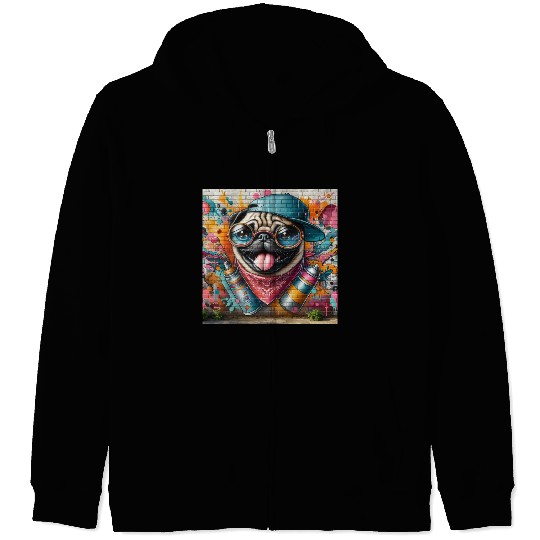 Urban Pug Zip Hoodies