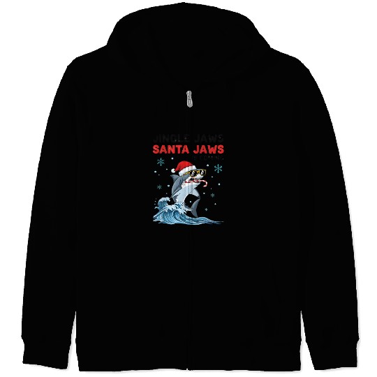 Jingle Jaws – Santa Jaws Is Coming to Town Zip Hoodies