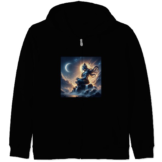 Celestial Meditation Oracle Design Zip Hoodies