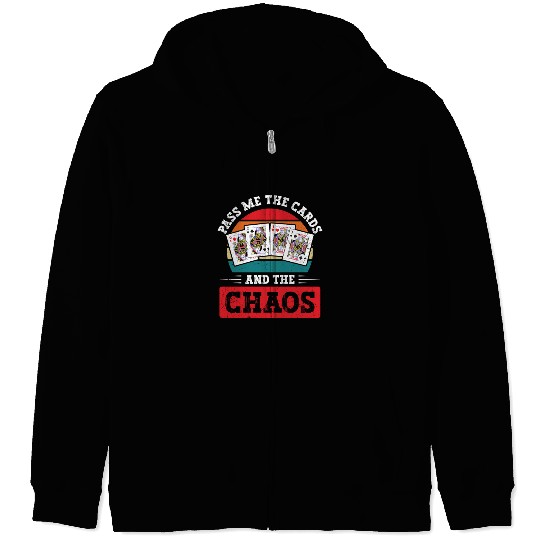 Retro Playing Card Games Pinochle Tournament Zip Hoodies