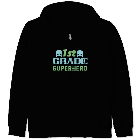 1st Grade Superhero Zip Hoodies