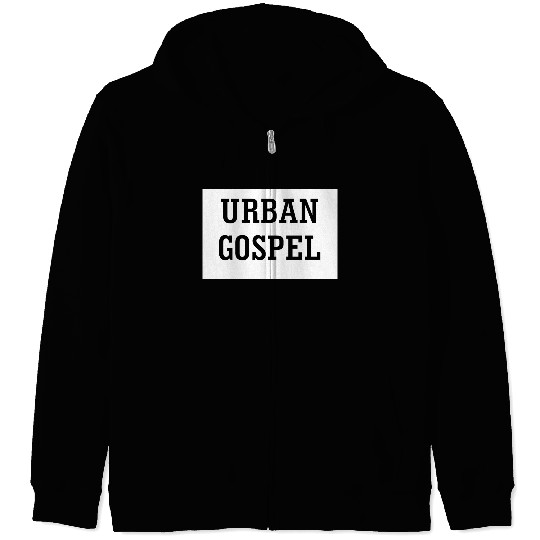 Bold Urban Gospel Typography Design Zip Hoodies