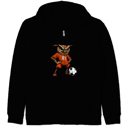 Soccer owl Zip Hoodies