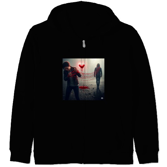 The Bleeding Heart Zip Hoodies