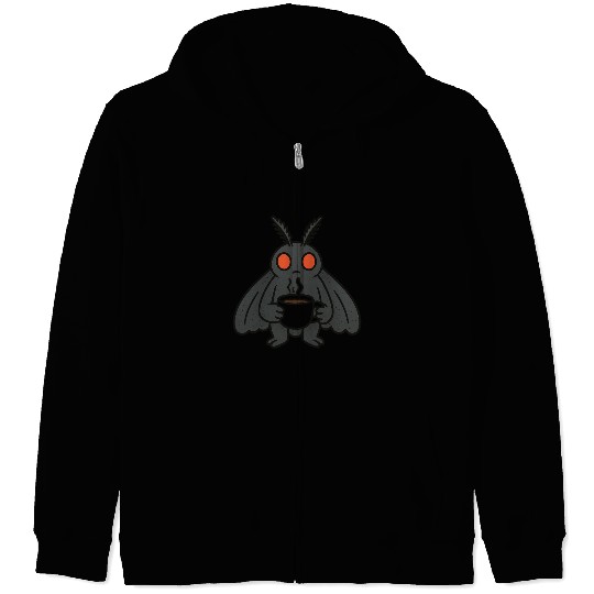Mystic Moth with Coffee Zip Hoodies