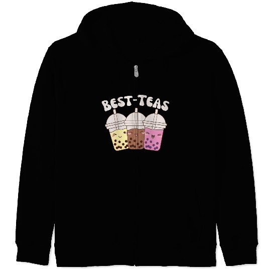 Best-Teas Cute Kawaii Bubble Tea Boba Tea Zip Hoodies