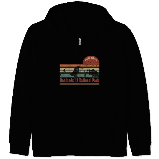 Badlands US National Park South Dakota Travel Zip Hoodies