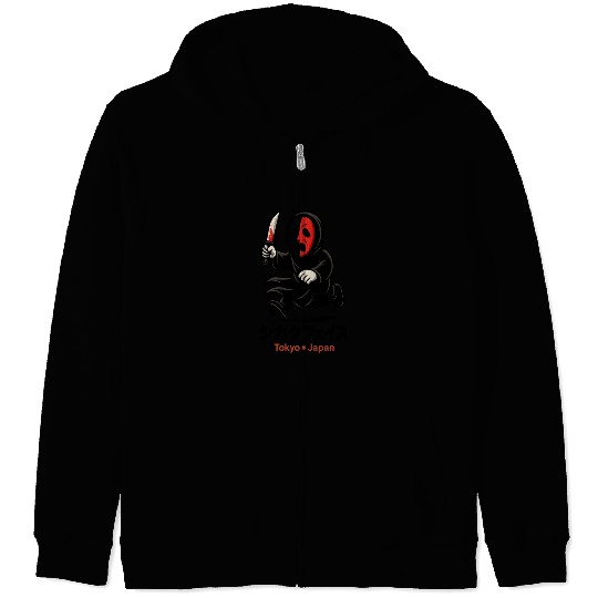 Shikaku Face – Split Mask Horror from Tokyo Zip Hoodies