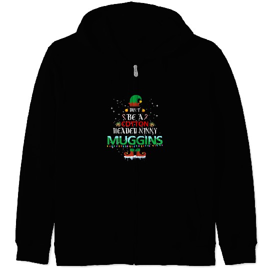 Elf Cotton Headed Muggins Christmas Gift Zip Hoodies