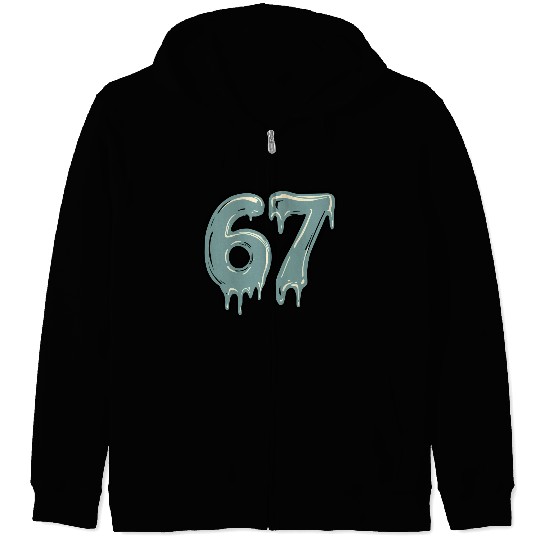 Funny Six Seven 6 7 Meme Zip Hoodies