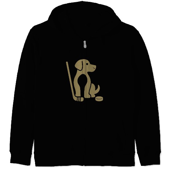 Dachshund Beagle hockey pet silhouette minimalist Zip Hoodies