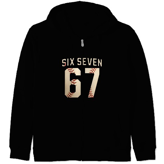 Six Seven 67 Funny Meme Zip Hoodies