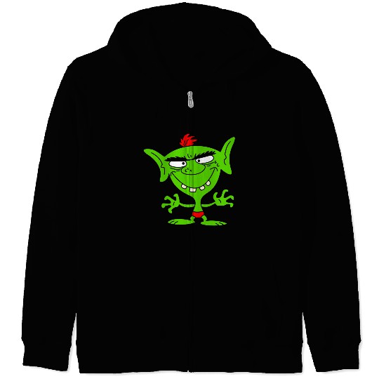 green goblin Zip Hoodies