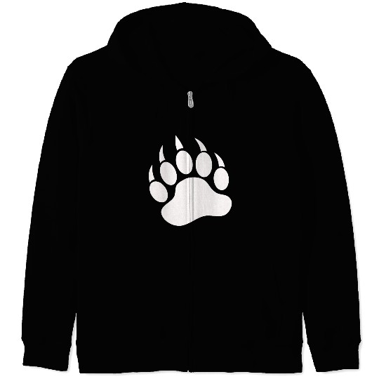 White Bear Paw Zip Hoodies