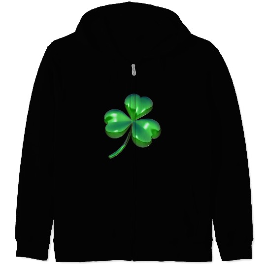 3D Shamrock Zip Hoodies