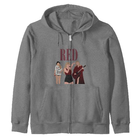 taylorswift red eras tour art Zip Hoodies