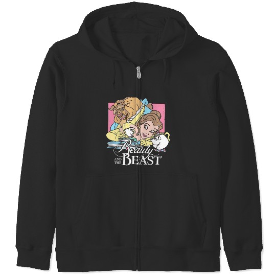 Disney Beauty And The Beast Vintage Zip Hoodies, Disney Princess Zip Hoodies