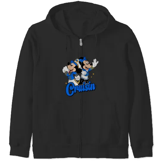 Cute Mickey Mouse & Minnie Magical Cruisin Zip Hoodies, Disney Cruise Line 25th Silver Anniversary At Sea Zip Hoodies