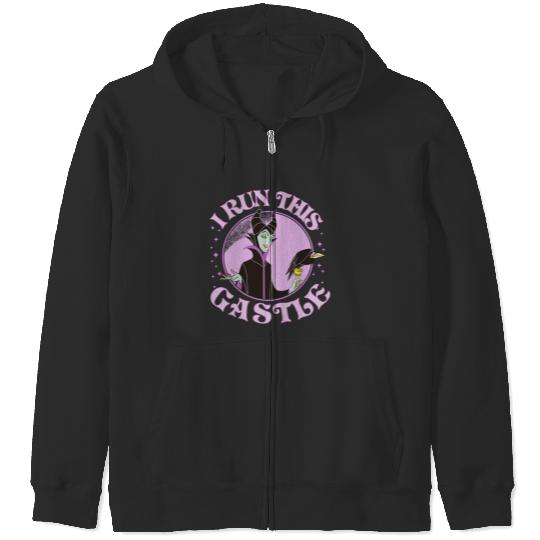 Disney Sleeping Beauty Villains Maleficent Runs This Castle Retro Zip Hoodies, WDW Trip Unisex Zip Hoodies