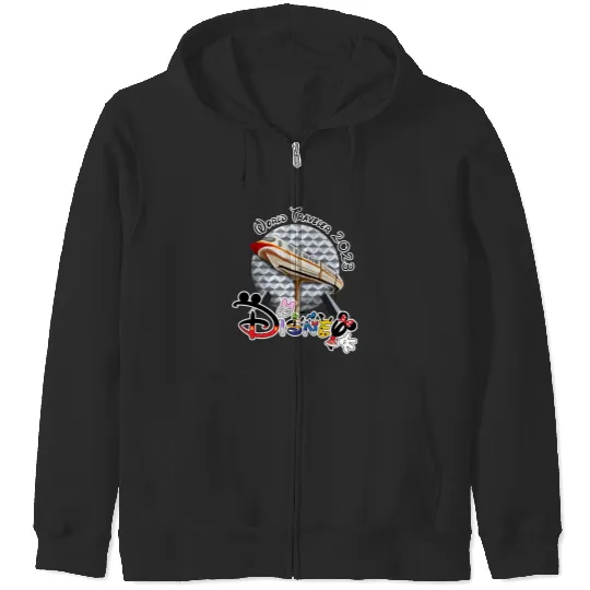 Epcot Family Zip Hoodies 2023 World Traveler Group Zip Hoodies 2023 Disney Epcot Group Zip Hoodies