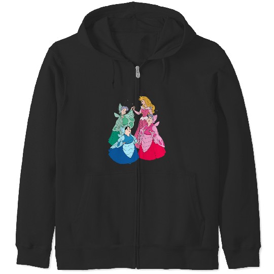 Sleeping Beauty Disney Zip Hoodies,Aurora Princess Zip Hoodies, Disney Group Zip Hoodies