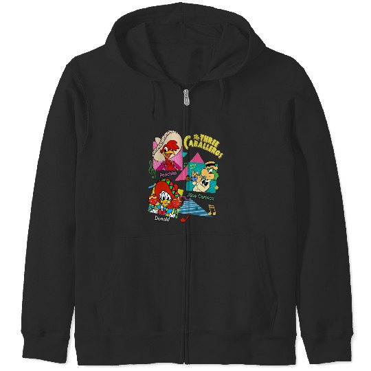 Retro 90s Disney The Three Caballeros Zip Hoodies, Jose Donald Duck Panchito Zip Hoodies