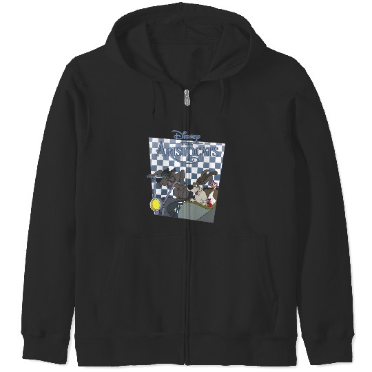 Disney Aristocats Checkerboard Poster Napoleon Lafayette Zip Hoodies