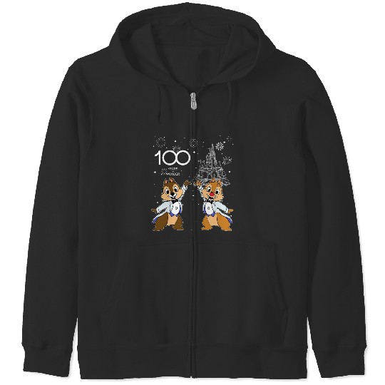 Disney Chip And Dale Couple Characters Zip Hoodies, 100 Years of Wonder Zip Hoodies