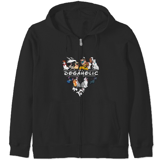 I'm Dog a Holic Disney Dogs Zip Hoodies, Disney Pluto, Bolt Percy Dug Zip Hoodies