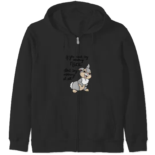  Color Disney Bambi Characters Cute Thumper Retro Zip Hoodies